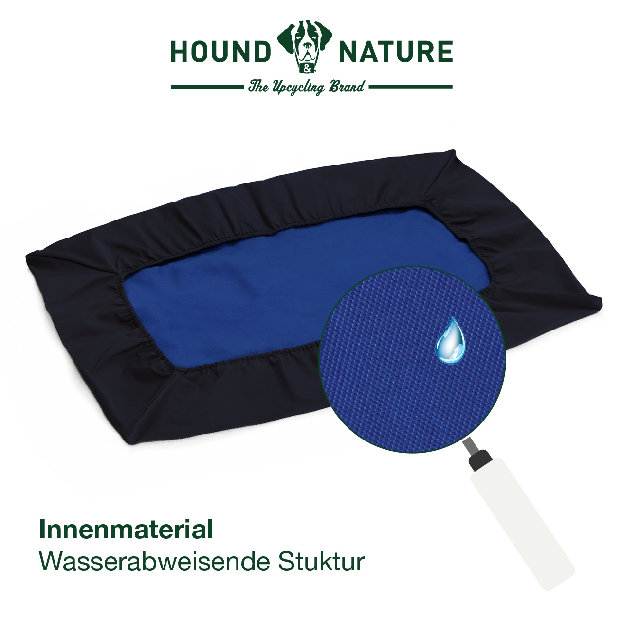 Wasserdichter Baumwoll-Überzug für Einlegekissen dunkelblau | L
