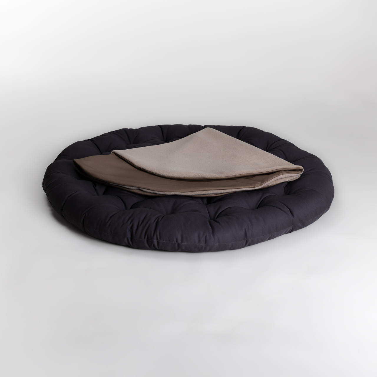 Wasserdichter Fleece-Überzug für Einlegekissen St. Moritz taupe