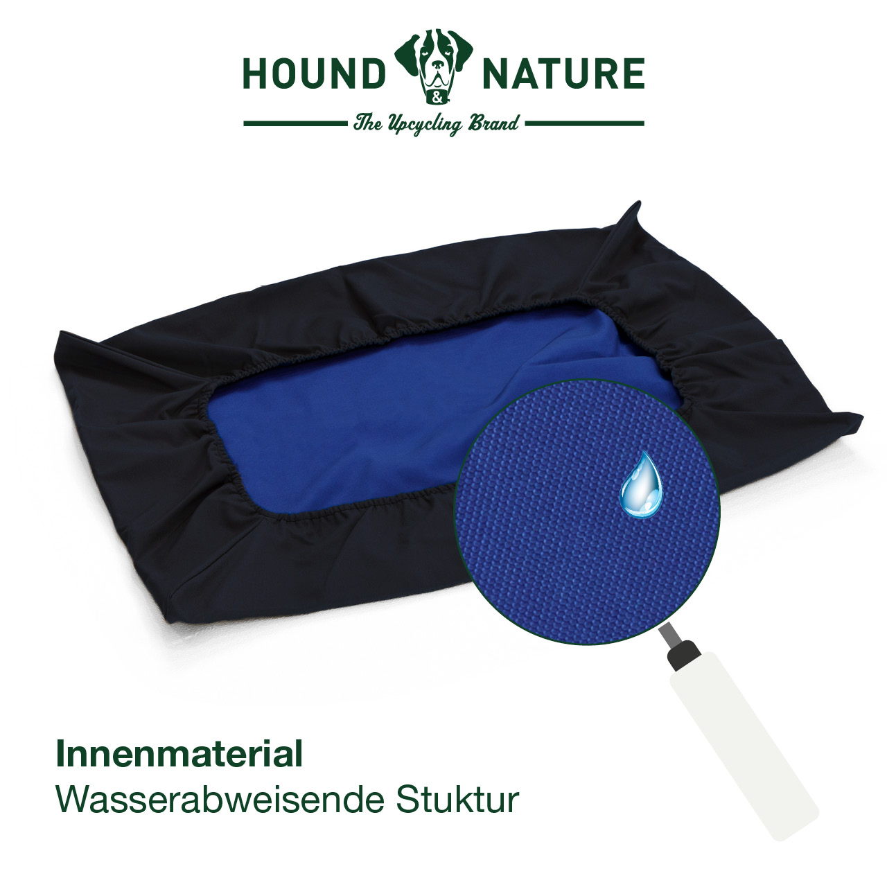 Wasserdichter Baumwoll-Überzug für Einlegekissen dunkelblau | M