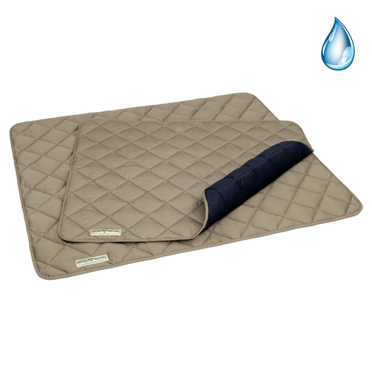 Hundedecke Davos waterproof taupe-blau