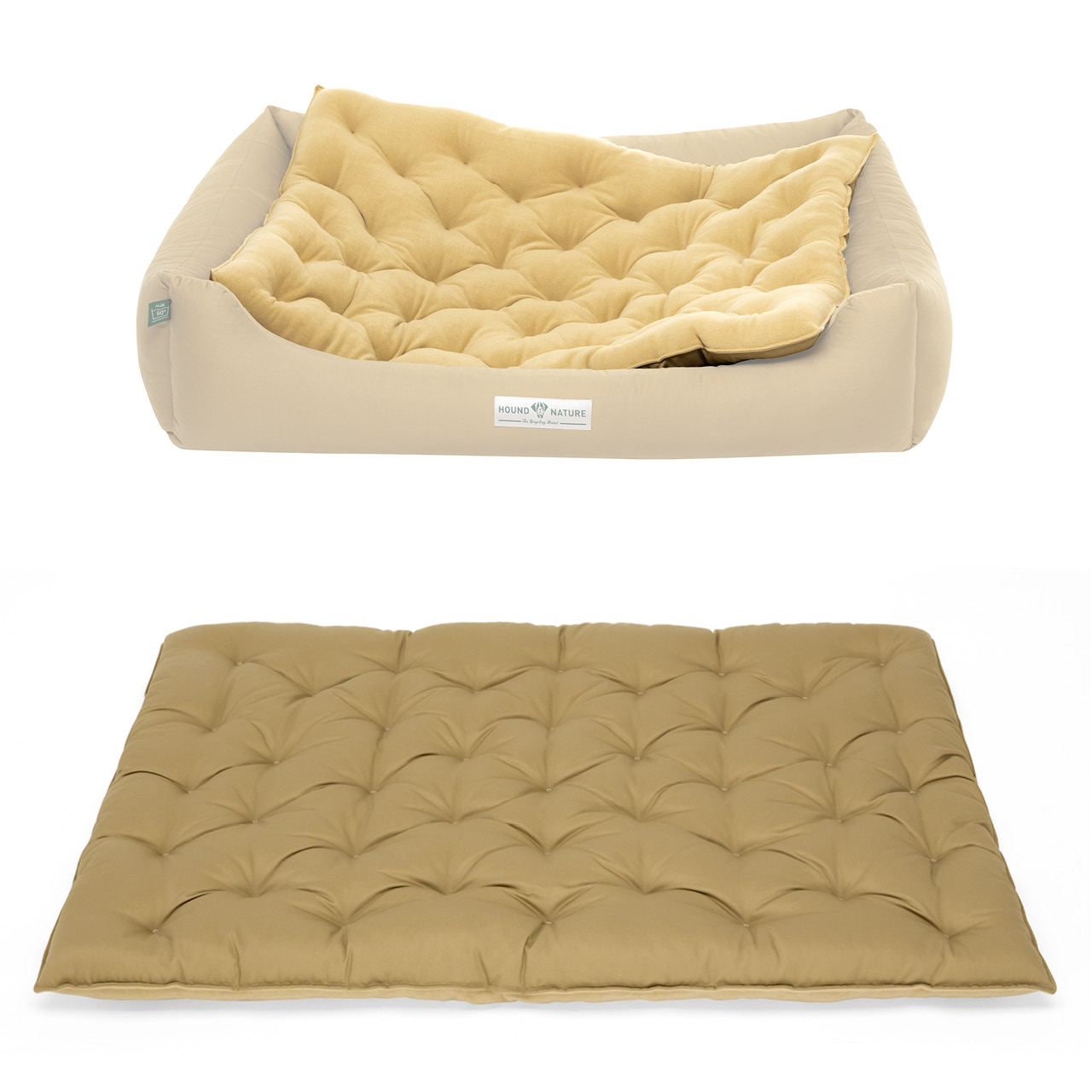 Wendeliegekissen Zürich beige (Fleece / Baumwolle) für Hundebetten, orthopädisch - HOUND & NATURE