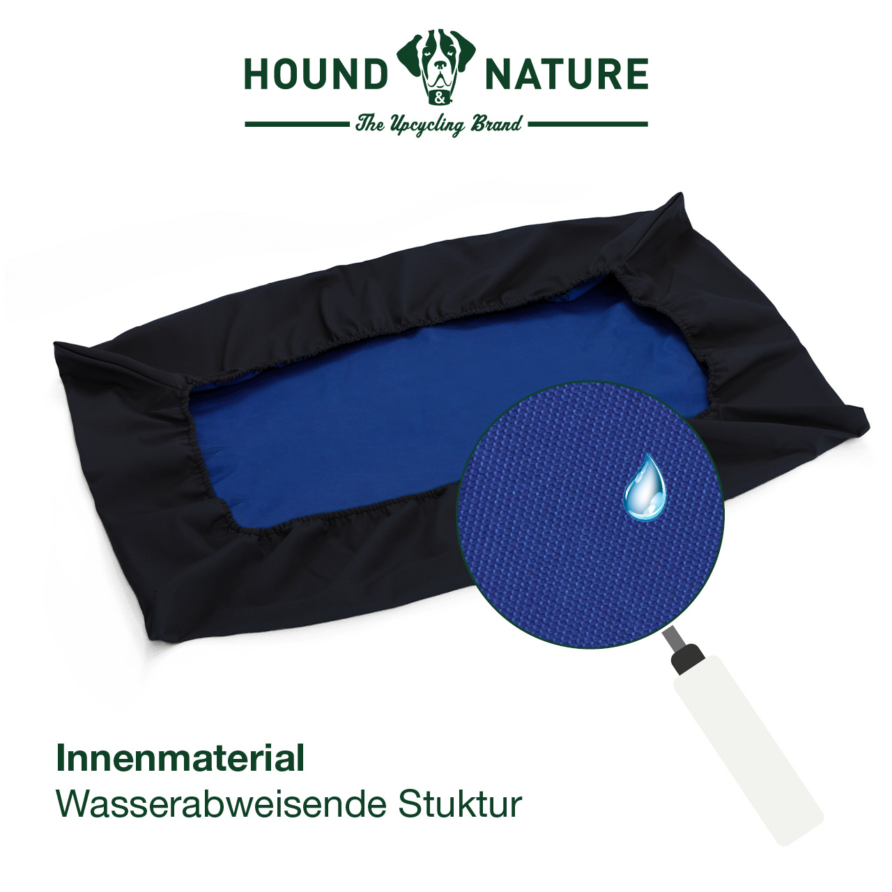 Wasserdichter Baumwoll-Überzug für Einlegekissen dunkelblau | XXL